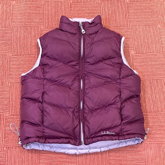 Women’s small L.L.Bean reversible Purple Quilted Puffer Vest - Picture 1 of 15